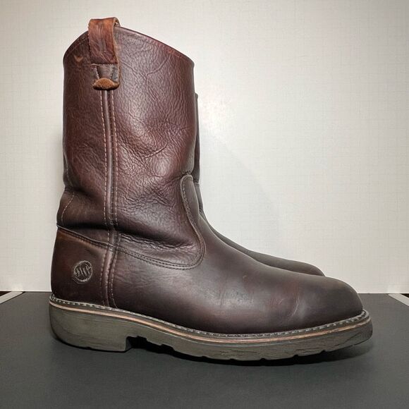 Mens DOUBLE H 10” AG7 Ranch Wellington Leather Boots / Size 12 Narrow - Picture 1 of 8